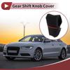 Partuto Universal Gear Shift Knob Cover for and RVs Hook and Loop Stick Shift Handle Protector PU Space Cotton Black and Red Cars, SUVs, Trucks, -