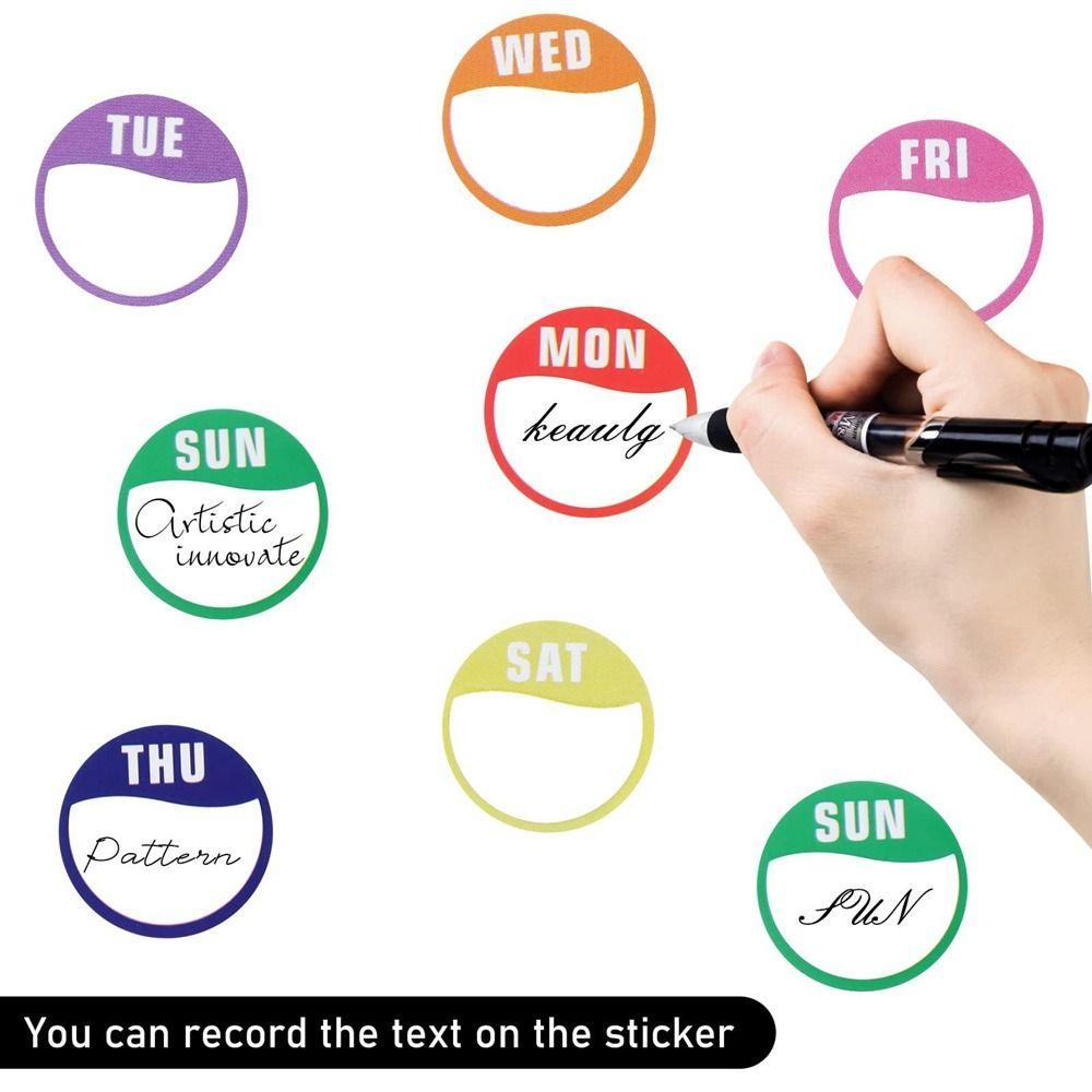 Removable Week Stickers Paper Food Packaging Dots Label New Date Stickers  Kitchen