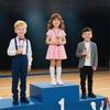 Plastic Material Mini Trophy Set Gold Color Children's Trophy Awards  Kindergarten Rewards