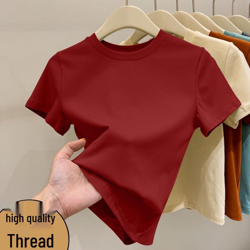 Chic Korean-Style Women's Short Sleeve Top - Stylish, Breathable, Versatile, and Elegant