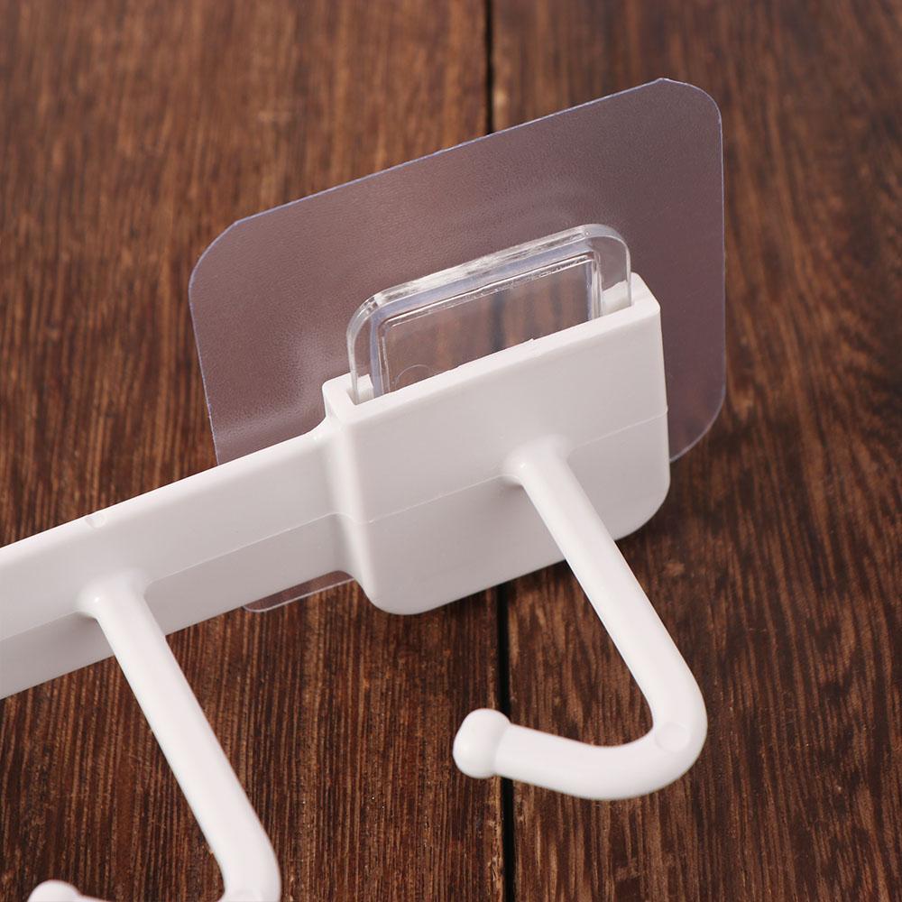 Multi-functional Sundries Hook Shelf Nail Free Mug Cup Hanger Cabinet Storage Rack  Household