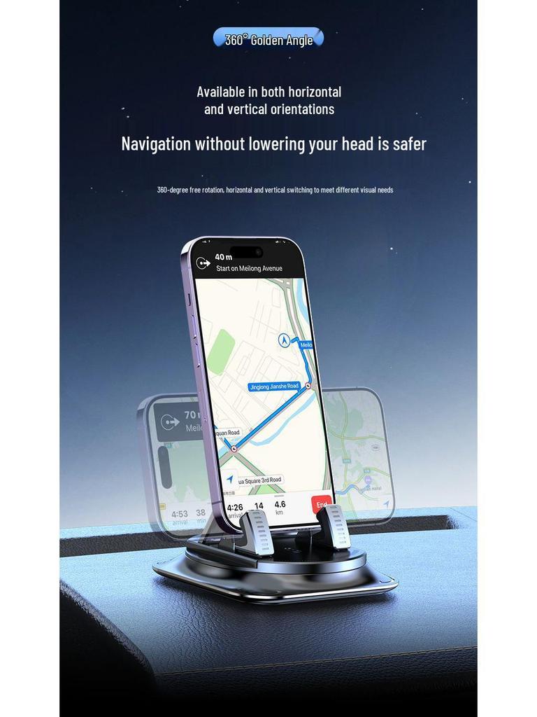 Handyhalterung für Armaturenbrett - Stabile rutschfeste Navigationshalterung mit anpassbarem Logo