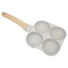4 Hole Nonstick Egg Hamburger Frying Pan Mini 4 Cup Omelette Pan with Handle for Universal Flat Bottom Induction Cooker