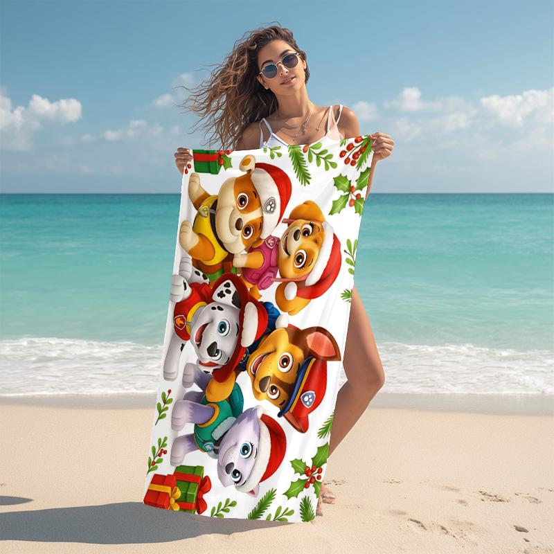 1Pc Christmas Night Parade Beach Towel Microfiber Beach Towel Thin Absorbent For Beach Swimming Yoga Bath Sports