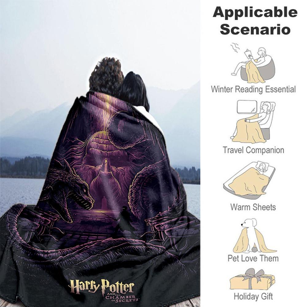 1pc Harry Potter Chamber Secrets Outdoor Flannel Throw Blanket All Season Soft Warmth,Home Decor 1031204