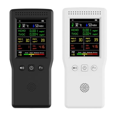 Medidor 9 en 1 PM2.5 PM10 HCHO TVOC CO CO2 Probador Digital de Temperatura Humedad LCD