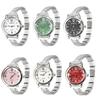 Fashion Elegant Lady Round Dial Rhinestone Module Watch DIY Combination Stainless Steel Band Female Quartz Wristwatch
