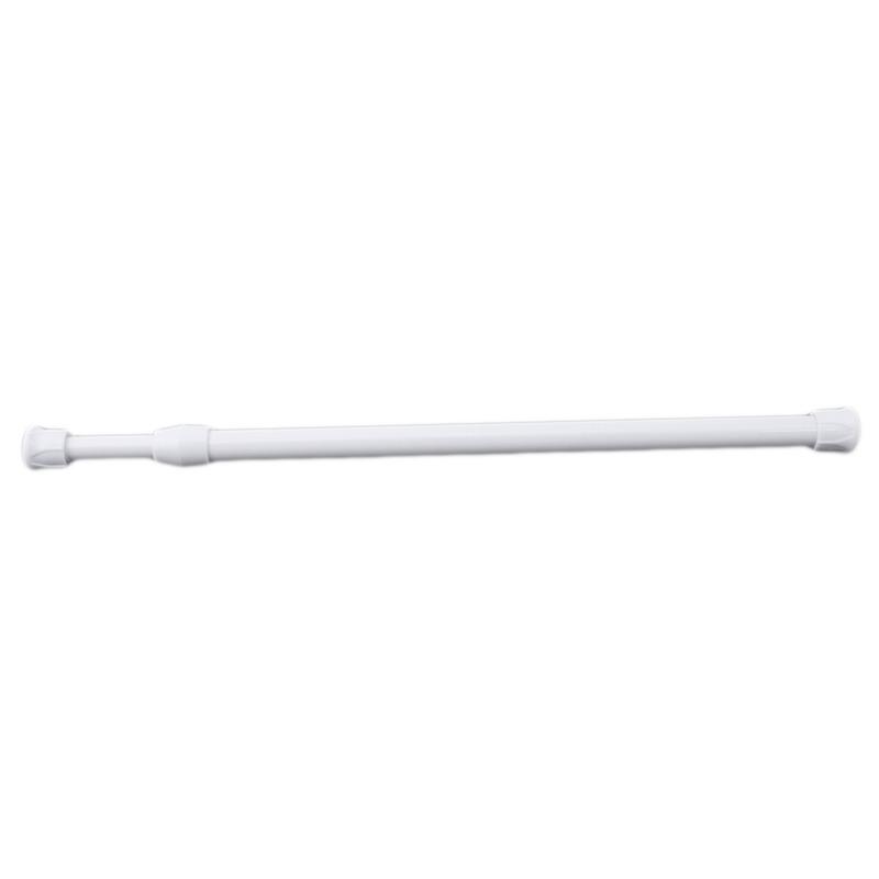 1pc Household Curtains Non-Punching Small White Rod Telescopic Multi-Functional Door Curtain Rod Shower Curtain