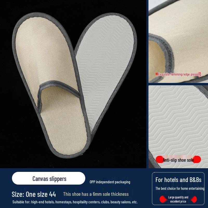 Washable Anti-Slip Winter Fleece Slippers for Guests