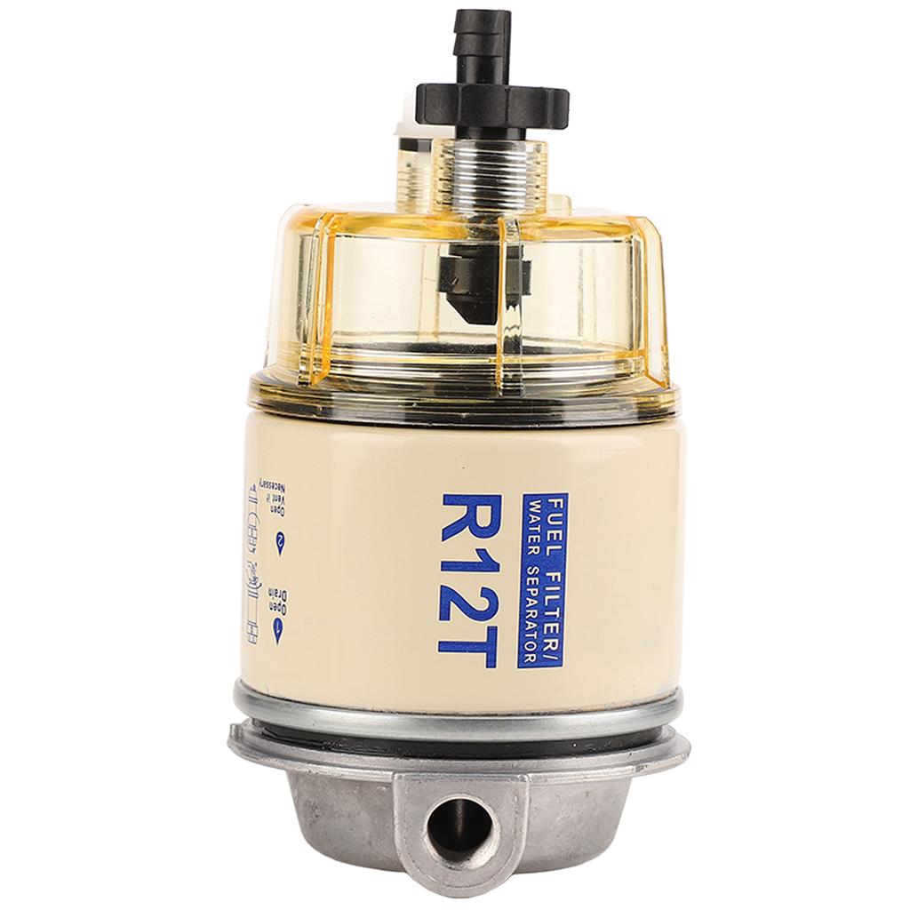 Separator wody filtra paliwa Odporny na korozję Dobre uszczelnienie 2 otwory Separujący wodę Filtr paliwa R12T