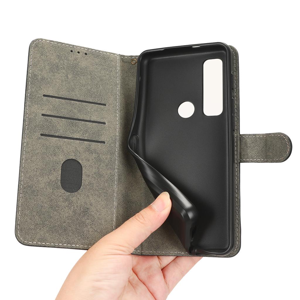 For Motorola Defy 2 5G/Cat S75 5G Phone Wallet Cover PU Leather RFID Blocking Stand Case with Strap
