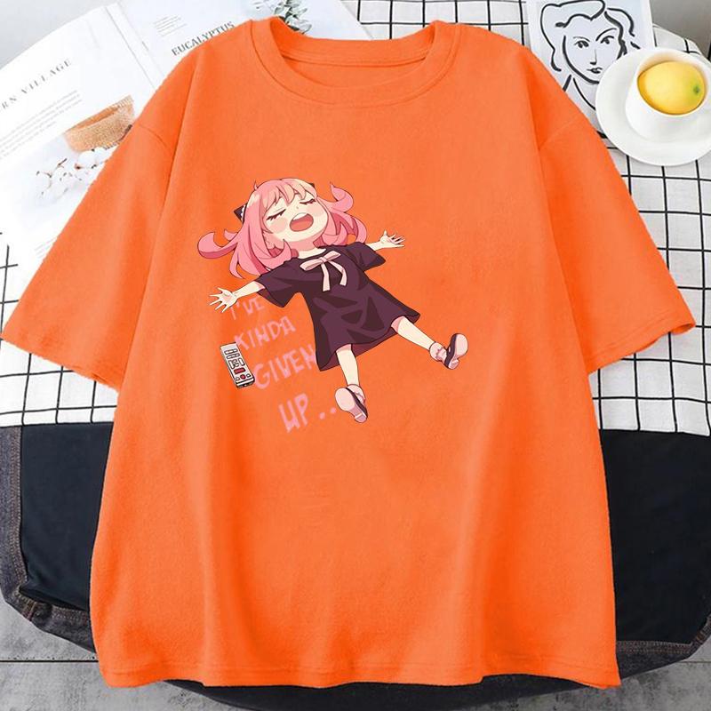 Funny Anime Anya Forger Printed T-shirts Fashion Women Men Summer Tee Shirt Unisex Casual Short Sleeve Round Neck Tops T-shirts