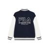 Fila Color Block Letter Logo Printed Casual Baseball Jacket Men Jackets Deep-Navy F11M349501FDB