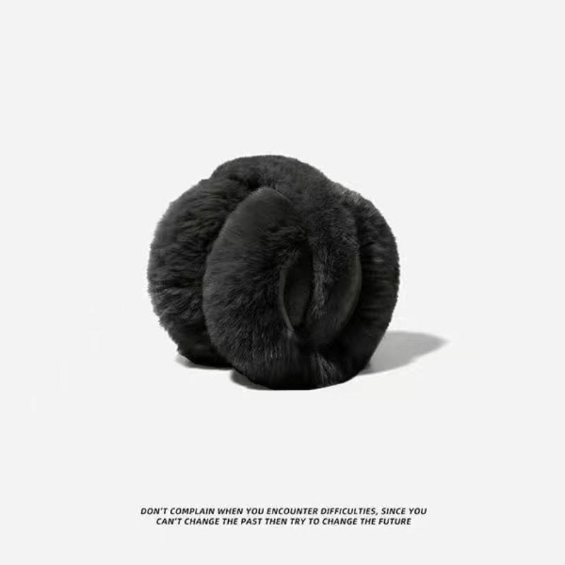 

Зимние Новые Плюшевые Теплые Ветрозащитные Холодостойкие и Антифризные Наушники чёрный