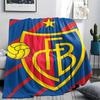 1Pc FC Basel 1893 Print Flannel Blanket High Quality Warm Comfortable Cover for All Seasons Perfect for Gifts Home Decor