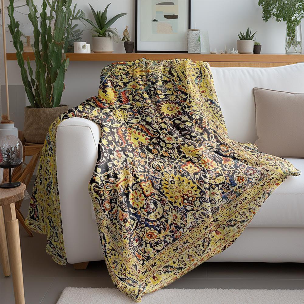 Luxusní vyšívaná přikrývka Vintage etnický koberec Kilim Marocký styl přehoz přehoz na postel Dekorativní povlak na polštář