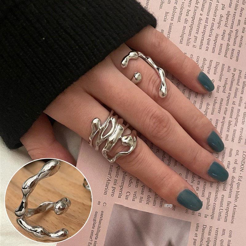 Geometric Bold Hip Hop Ring for Women – Trendy European & American Style, Open Creative Index Finger Design
