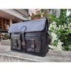 Men's Briefcase Practical Bag Genuine Leather Vintage Laptop Messenger Satchel