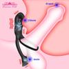 10 modalità vibratore anello del pene stimolatore del clitoride ritardo dell'eiaculazione coppie vibratore del punto G doppio anello del rubinetto giocattoli del sesso per gli uomini
