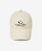 VTWO New York Snoopy Pigment Washed Ball Cap (Beige)