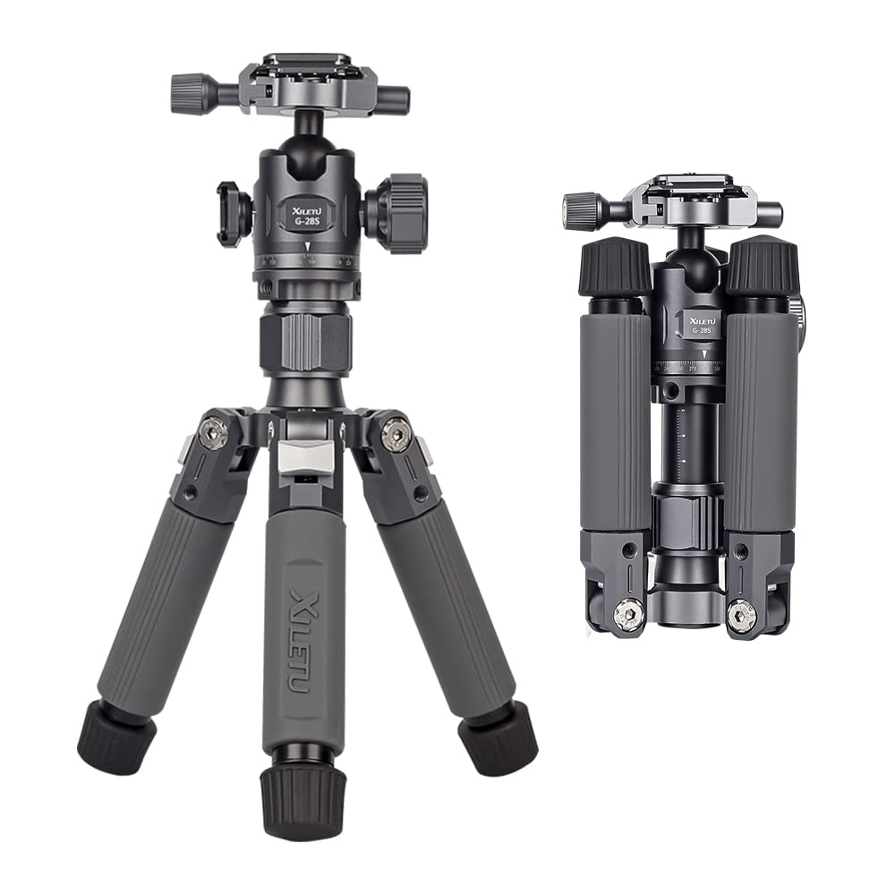 

XILETU M5GS All Metal Tabletop Tripod Mini Tripod Camera Tripod Smartphone Tripod Camera Tripod Small Tripod Smartphone Tripod Compact RCA Head with чорний