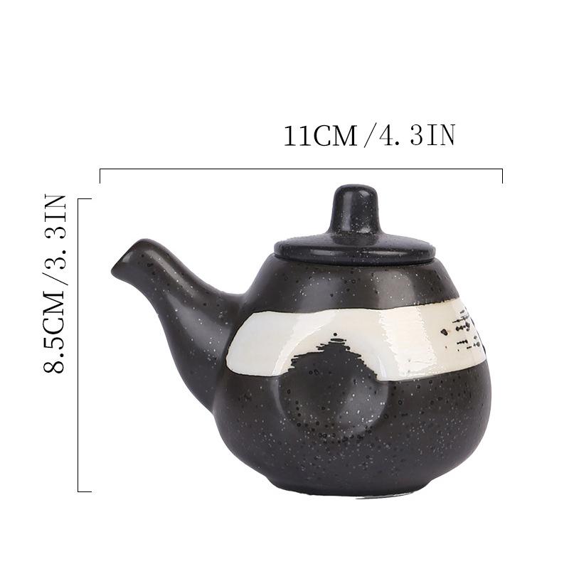 200ml Japanischer Stil Gewürzflasche Keramik Öl Olivenöl Spender Sojasauce Topf Essig Küche Gewürzdosen Soßenbehälter