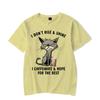 I Don’t Rise & Shine Graphic T Shirts Funny Cat Tshirt Black Tops Clothing Fashion Harajuku T-shirts WoBrand T-shirt