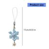 Holiday Gift Handcrafted Snowflake Keychain Yarn Phone Lanyard Christmas Decoration Elegant Women Keyring
