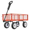 Carro de Jardín, 408,2 kg, Carro Utilitario de Acero de Alta Resistencia para Patio y Jardín con Ruedas de 10 Pulgadas, Taburete de Jardinería para Exteriores con Asa Ajustable, Desmontable