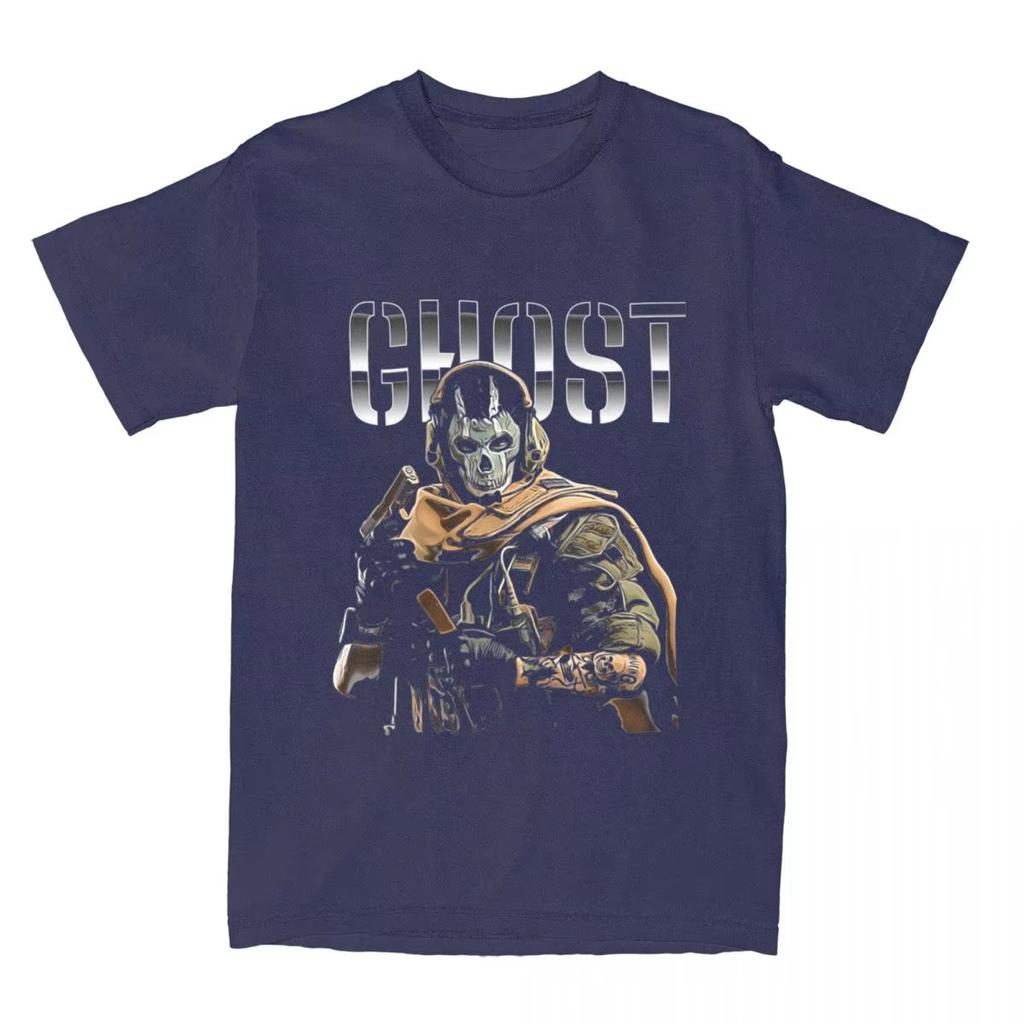 Call of Duty Ghost MW2 T-Shirt Men's Women Clothing O-neck Short Sleeve Top Trendy Streetwear Casual Cotton Summer Oversized Tee