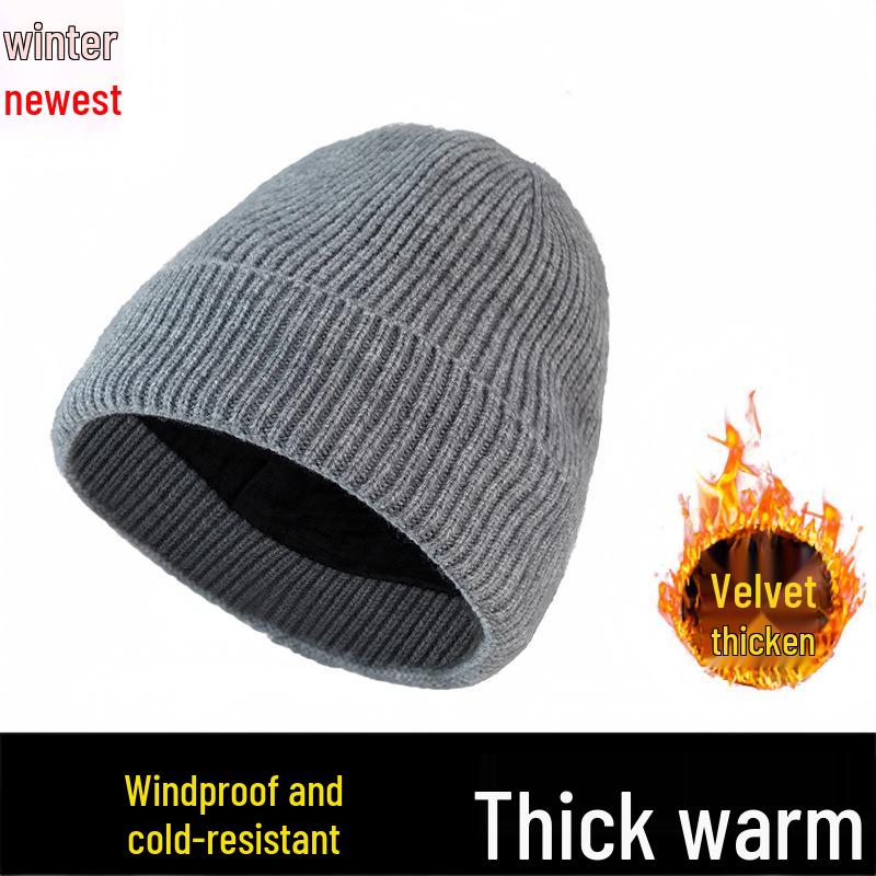With Wool Hat Winter Mens Velvet Lining Stylish And Warm For Outdoor Use