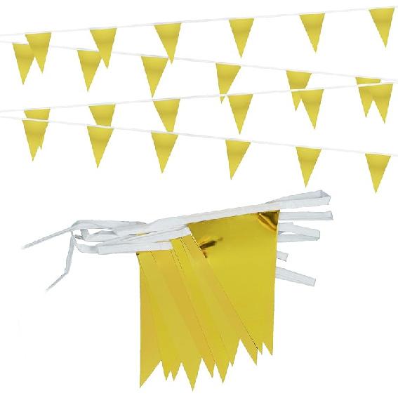 Гирлянда-флажки Пастельная - GREATRIL Цветные Треугольные Флажки для Дня Рождения Пасхи Класса Школы Карнавала Гирлянда Наружная Мешковина Флажки Вечеринка Gold(metallic)