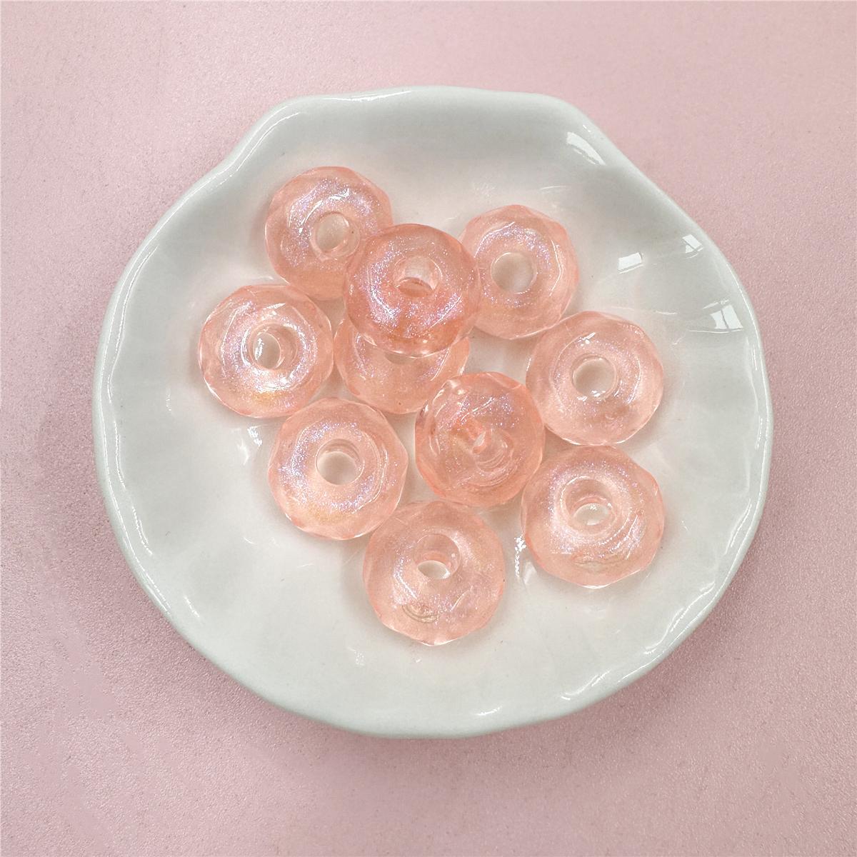 

10 шт. 15,5 мм*7,5 мм ограненные бусины подвески акриловые большие отверстия круглые бусины для маркировки ювелирных изделий DIY браслет материалы прозрачный материал