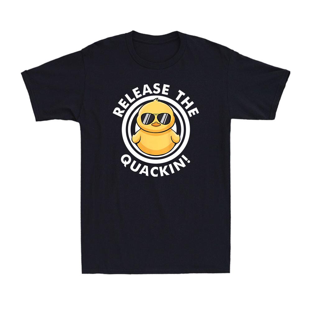 Release The Quackin I Love Duck Funny Yellow Duck Lovers Gift Men T-shirt XL