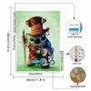 Full Round Diamond Painting Stitch Wearing A Hat Art Rhinestone Picture Mosaic DIY 5D Cross Stitch Embroidery Home Decoration