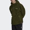 Adidas Originals Polar Fleece Wb Logo Embroidery Sport Hooded Jacket Men Outerwear Deep-Olive-Green HN0389