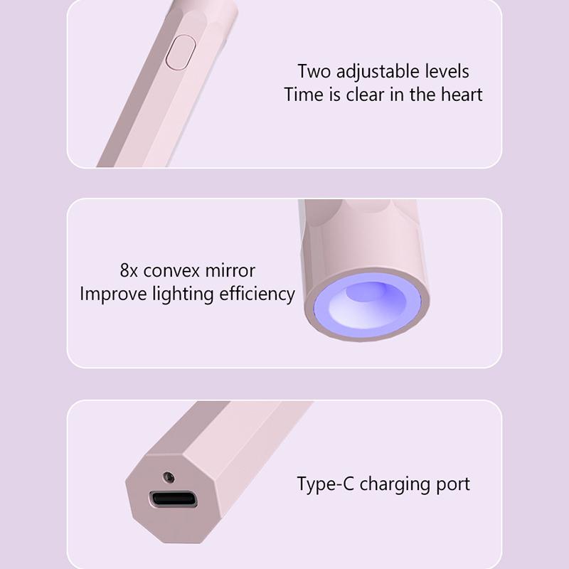 Portable Handheld Mini Nail Lamp For Gel Polish Quick Dry Flashlight Pen Usb Nail Dryer Machine Uv Led Nail Lamp