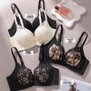 Front Buckle Lace Push-Up Bra - Wirefree & Anti-Sagging for Small Chests