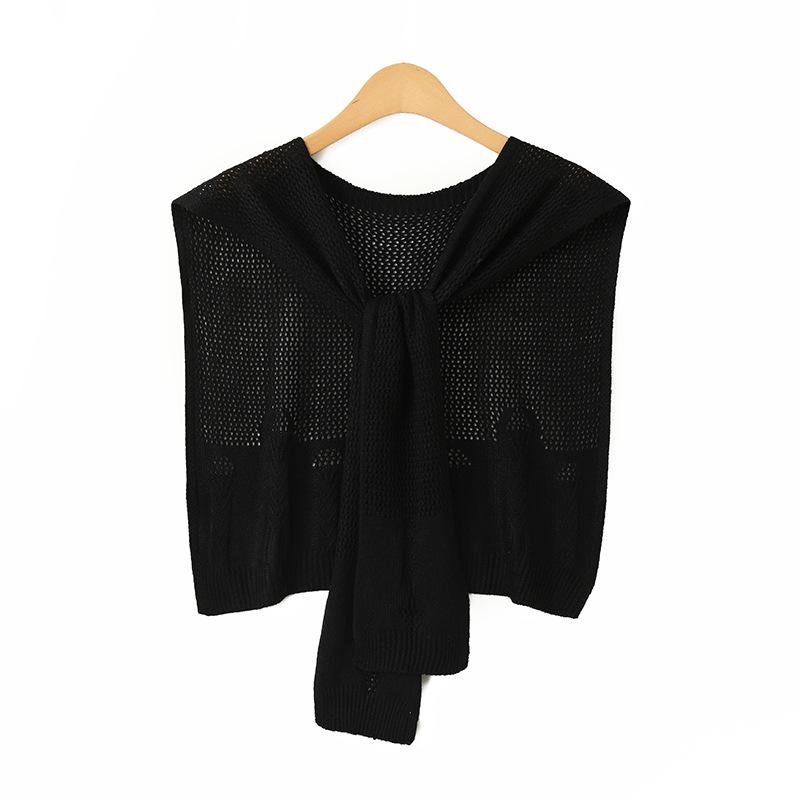 Korean Style Lightweight Knit Bolero Shawl for Women - Versatile Shoulder Cover for Spring, Summer, and Autumn