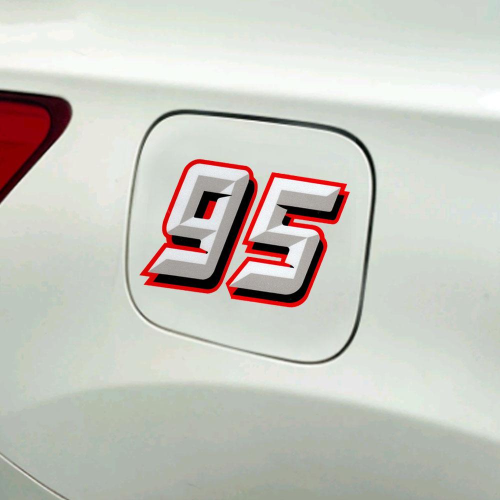 1X 0 To 9 Creative Fashion Arabic Numbers Racing Number Helmet Racing Vinyl Decals Universal Motorcycle Accessories Sticker