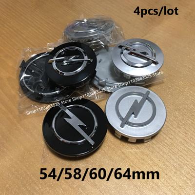 4 peças 64/60/58/54mm Calotas Centrais de Roda de Reposição para Carro para Cors Corsa C D E A B F Gsi Turbo OPC Line Acessórios de Calota