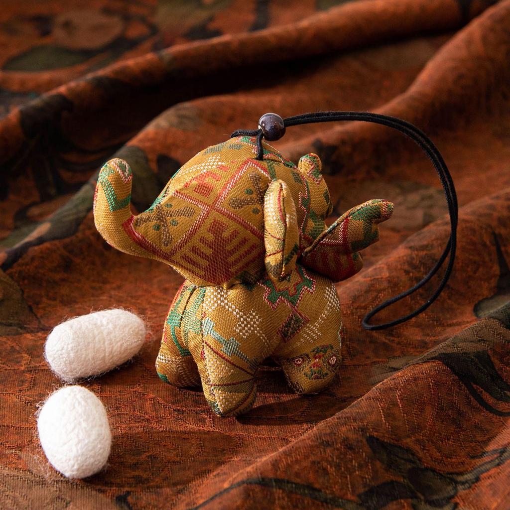 Silk Handmade Little Elephant Charm Pendant - Cute Gift for Friends