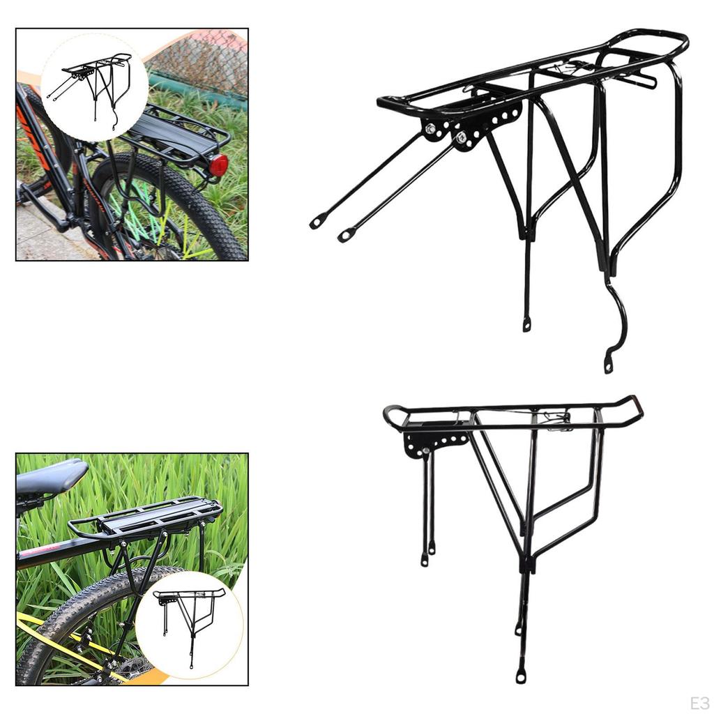 Hinterer Gepäckträger Fahrrad Fracht Gepäckträger Gepäcktaschenhalter Eisenstruktur Geeignet für Reisen