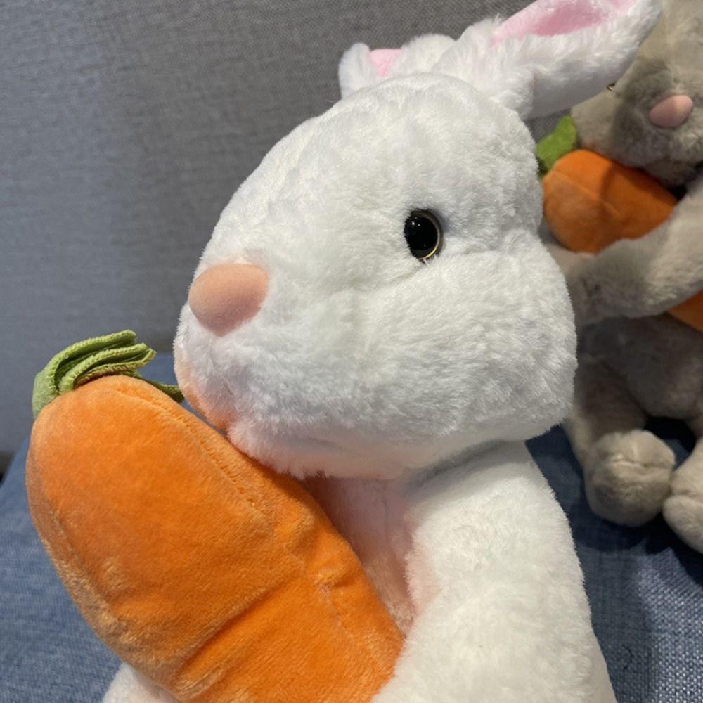Sitting Bunny Stuffed Rabbit Doll Simulation Rabbit Plush Toys Children's Toy   Room Decor