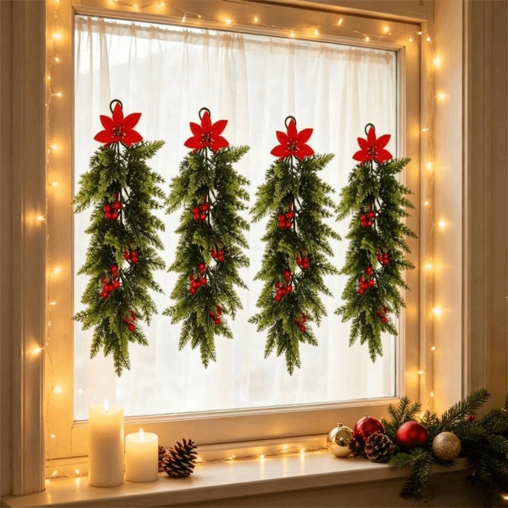 Hanging Ornament Christmas Swag Red Berries Christmas Red Berry Garland  Winter Holiday