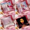 N-Nicki Minaj Album Pink Friday Kissenbezug Muster Bedruckter Kissenbezug für Wohnzimmer Sofakissenbezug & Schlafzimmer Dekoration
