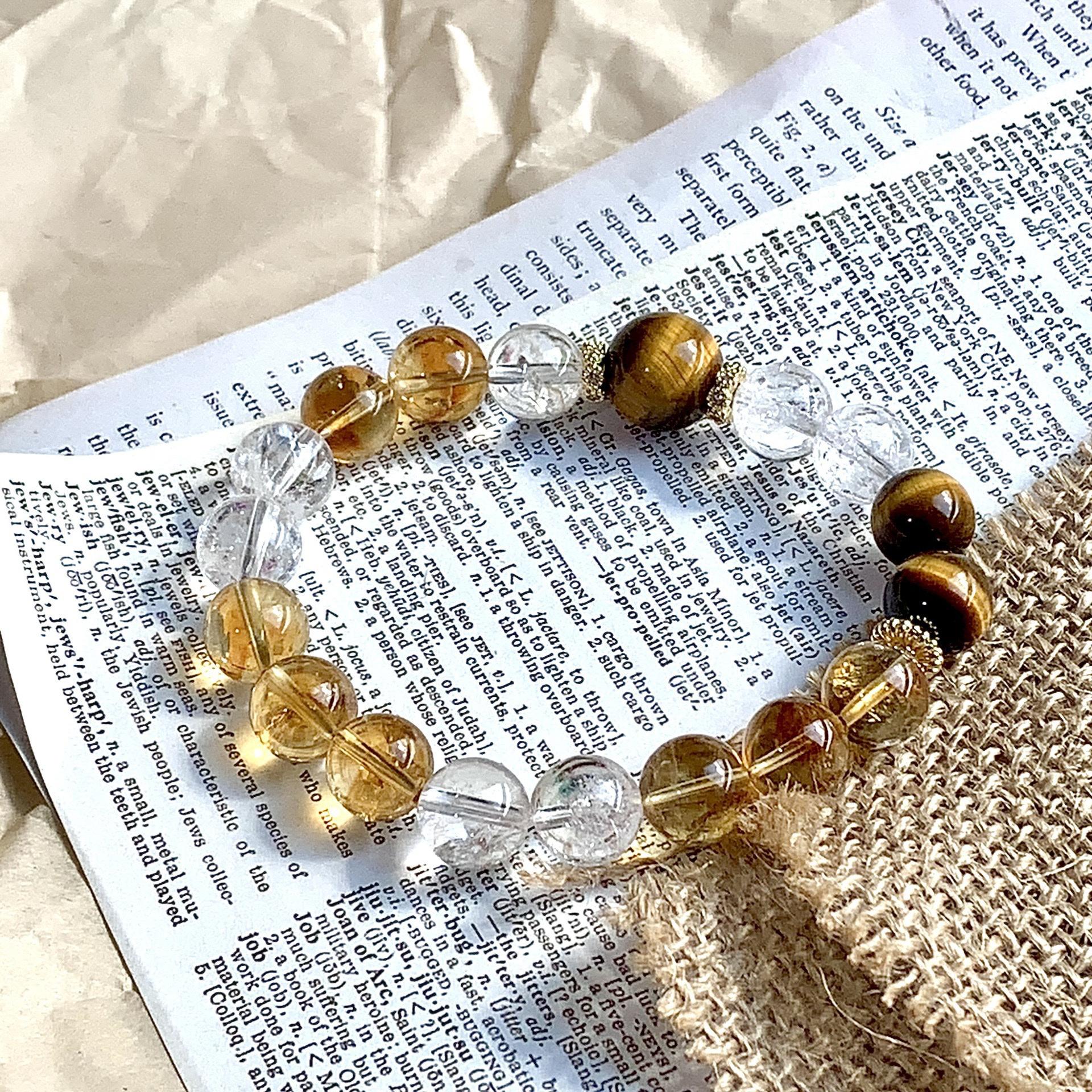 

Natural white citrine crystal bracelet as a gift for a best friend, white crystal citrine bracelet as a gift for a girlfriend as Shown in the Figure