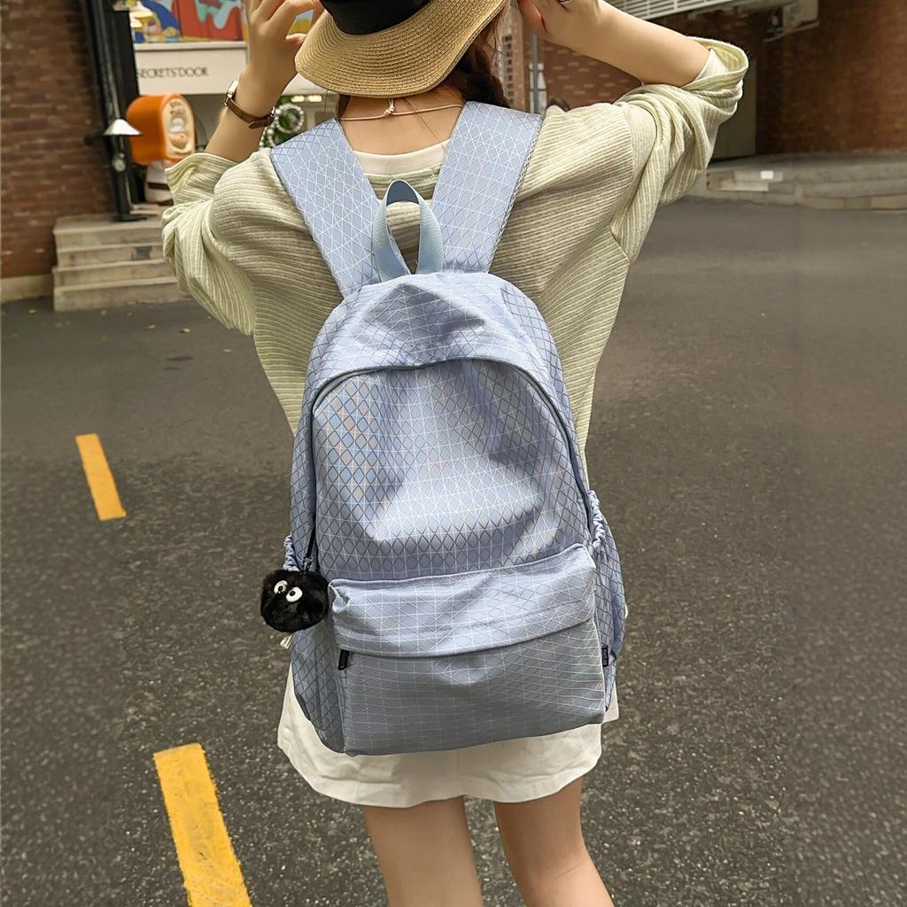 Schoolbag Simple Fashion Backpack Couple Style Commuter Leisure Large Capacity Schoolbag Lightweight Trend Versatile Plaid Backpack