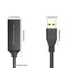 10 Meters/32 Feet Active USB Extension Cable 2.0 Male to Female with a Extension Chipset Signal Booster Active Extension Cord