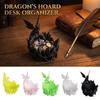 3D Printed Dragon Shaped Storage Bowl Desktop Organizer Sculpture Decorative Container for Small Items and Office Supplies